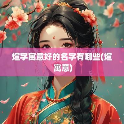煊字寓意好的名字有哪些(煊 寓意)