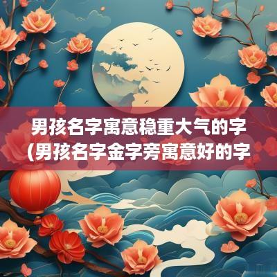男孩名字寓意稳重大气的字(男孩名字金字旁寓意好的字是什么)