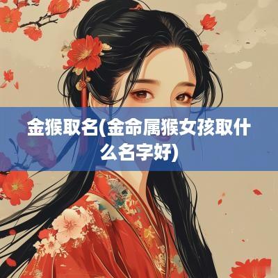 金猴取名(金命属猴女孩取什么名字好)