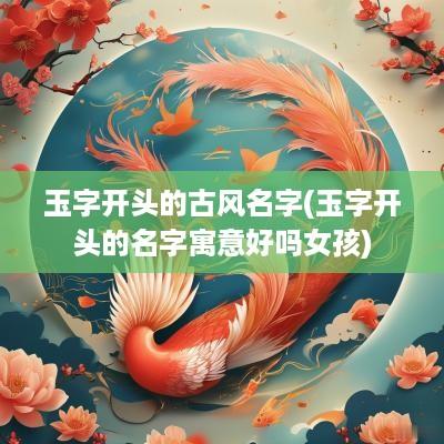 玉字开头的古风名字(玉字开头的名字寓意好吗女孩)