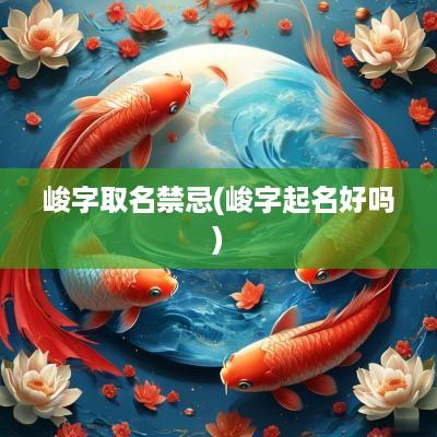 峻字取名禁忌(峻字起名好吗)