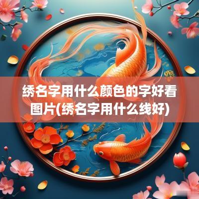 绣名字用什么颜色的字好看图片(绣名字用什么线好)