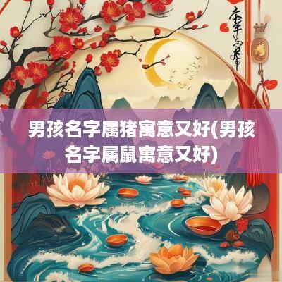 男孩名字属猪寓意又好(男孩名字属鼠寓意又好)