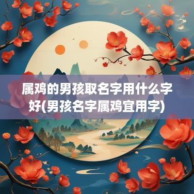 属鸡的男孩取名字用什么字好(男孩名字属鸡宜用字)