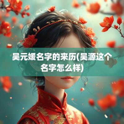 吴元媛名字的来历(吴源这个名字怎么样)