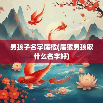 男孩子名字属猴(属猴男孩取什么名字好)