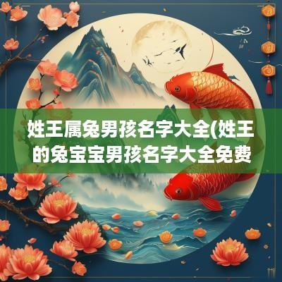 姓王属兔男孩名字大全(姓王的兔宝宝男孩名字大全免费)