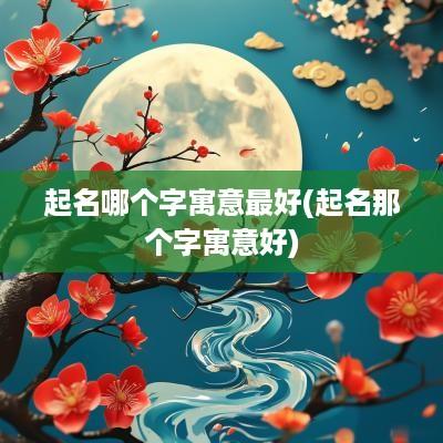 起名哪个字寓意最好(起名那个字寓意好)