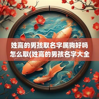 姓高的男孩取名字属狗好吗怎么取(姓高的男孩名字大全)