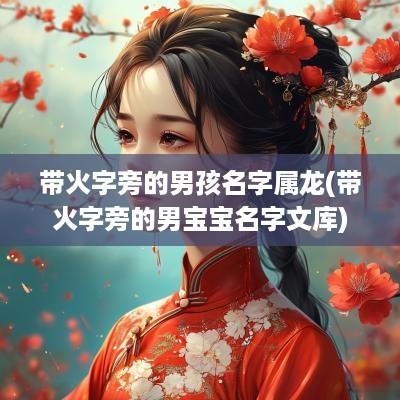 带火字旁的男孩名字属龙(带火字旁的男宝宝名字文库)