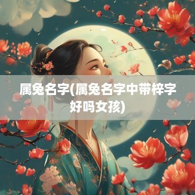 属兔名字(属兔名字中带梓字好吗女孩)