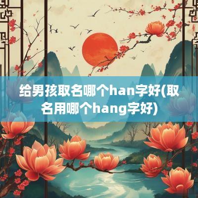 给男孩取名哪个han字好(取名用哪个hang字好)