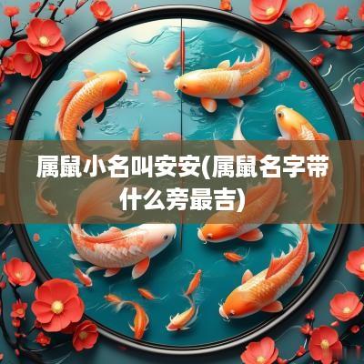 属鼠小名叫安安(属鼠名字带什么旁最吉)