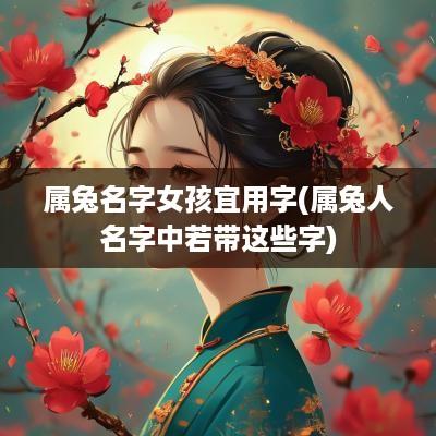 属兔名字女孩宜用字(属兔人名字中若带这些字)