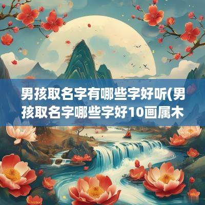 男孩取名字有哪些字好听(男孩取名字哪些字好10画属木的字)