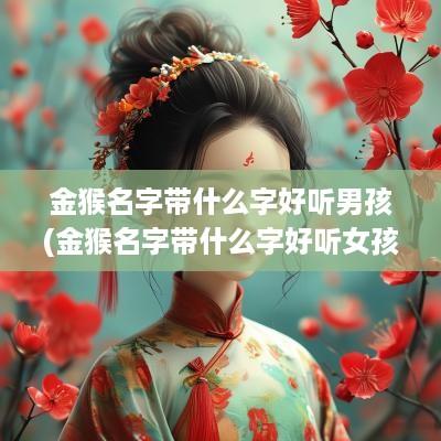 金猴名字带什么字好听男孩(金猴名字带什么字好听女孩)