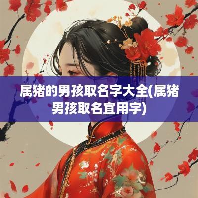 属猪的男孩取名字大全(属猪男孩取名宜用字)