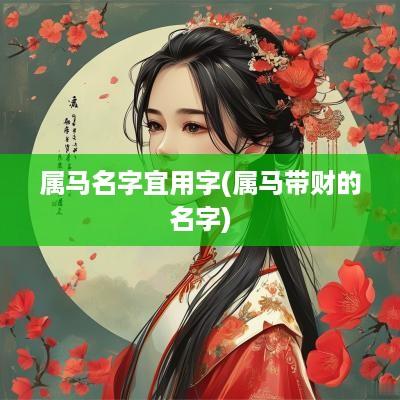 属马名字宜用字(属马带财的名字)