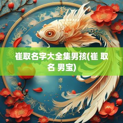 崔取名字大全集男孩(崔 取名 男宝)