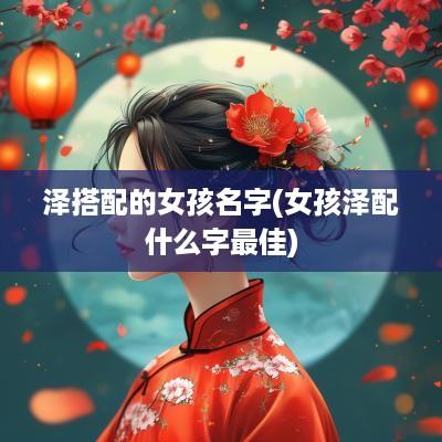 泽搭配的女孩名字(女孩泽配什么字最佳)