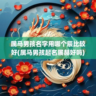 属马男孩名字用哪个辰比较好(属马男孩起名展赫好吗)