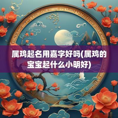 属鸡起名用嘉字好吗(属鸡的宝宝起什么小明好)