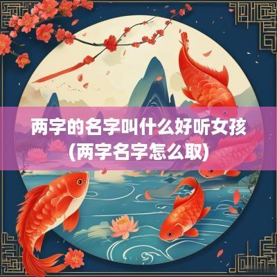 两字的名字叫什么好听女孩(两字名字怎么取)