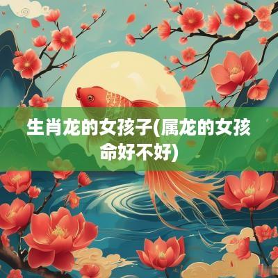生肖龙的女孩子(属龙的女孩命好不好)