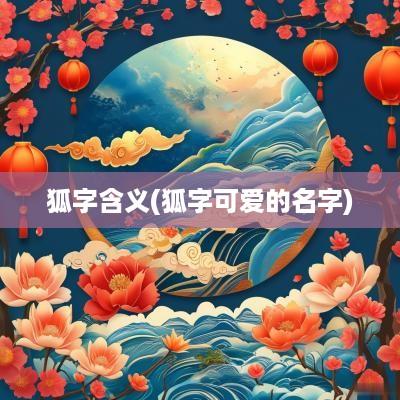 狐字含义(狐字可爱的名字)