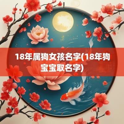 18年属狗女孩名字(18年狗宝宝取名字)