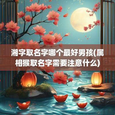 湘字取名字哪个最好男孩(属相猴取名字需要注意什么)