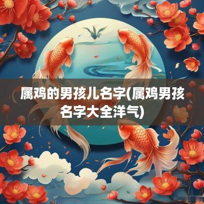 属鸡的男孩儿名字(属鸡男孩名字大全洋气)