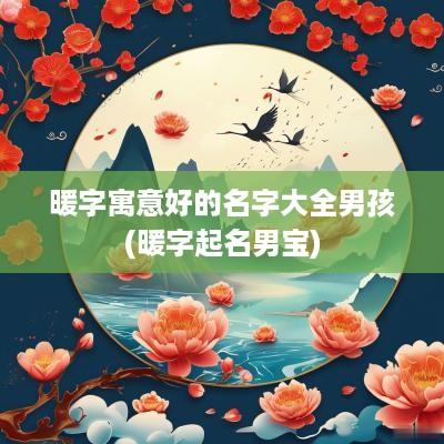 暖字寓意好的名字大全男孩(暖字起名男宝)