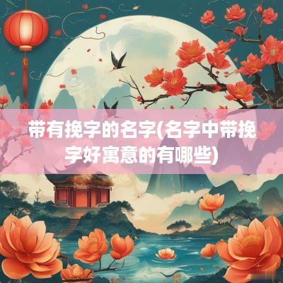 带有挽字的名字(名字中带挽字好寓意的有哪些)