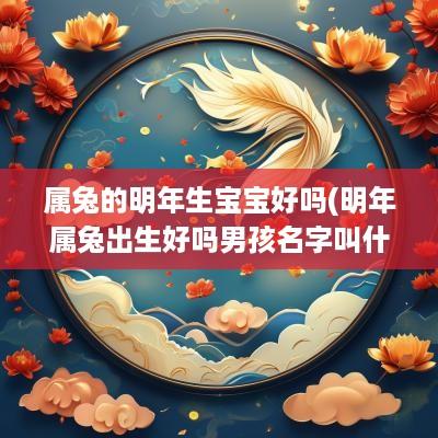 属兔的明年生宝宝好吗(明年属兔出生好吗男孩名字叫什么)