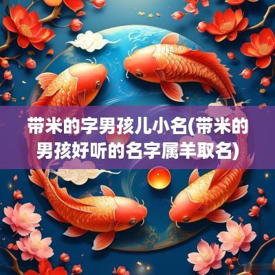 带米的字男孩儿小名(带米的男孩好听的名字属羊取名)