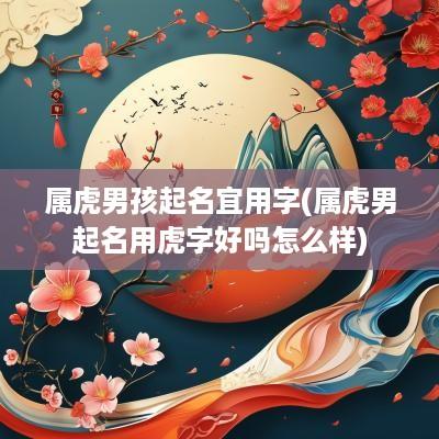 属虎男孩起名宜用字(属虎男起名用虎字好吗怎么样)