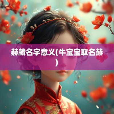 赫麟名字意义(牛宝宝取名赫)