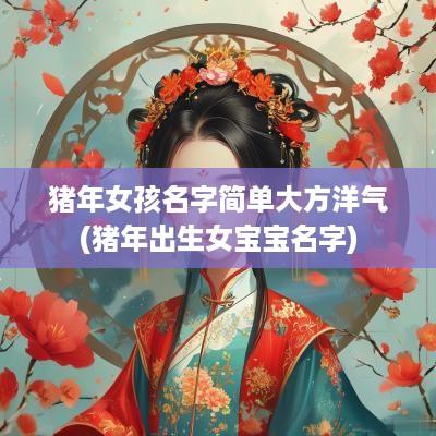 猪年女孩名字简单大方洋气(猪年出生女宝宝名字)
