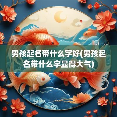 男孩起名带什么字好(男孩起名带什么字显得大气)