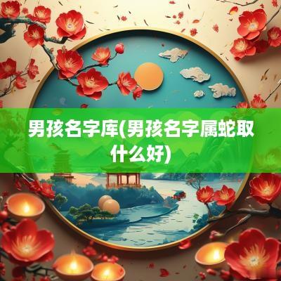 男孩名字库(男孩名字属蛇取什么好)