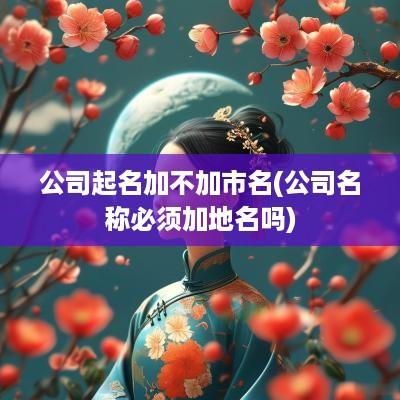 公司起名加不加市名(公司名称必须加地名吗)