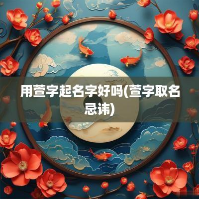 用萱字起名字好吗(萱字取名忌讳)