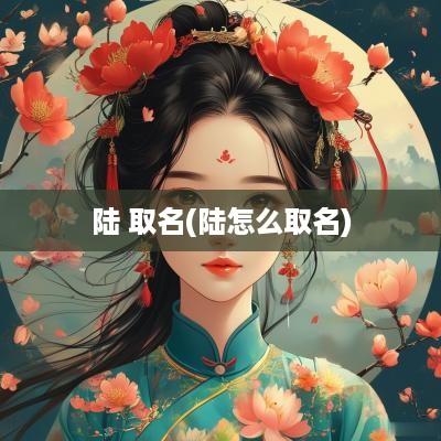 陆 取名(陆怎么取名)