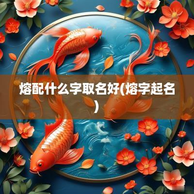 熔配什么字取名好(熔字起名)