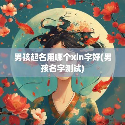 男孩起名用哪个xin字好(男孩名字测试)
