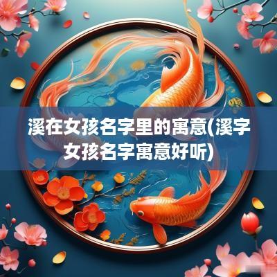 溪在女孩名字里的寓意(溪字女孩名字寓意好听)