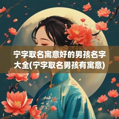宁字取名寓意好的男孩名字大全(宁字取名男孩有寓意)