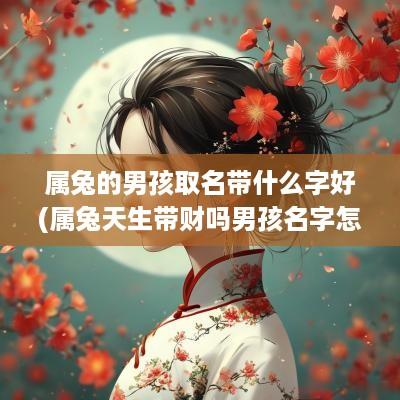 属兔的男孩取名带什么字好(属兔天生带财吗男孩名字怎么取)