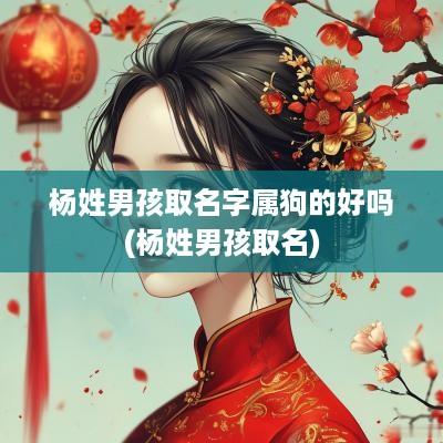 杨姓男孩取名字属狗的好吗(杨姓男孩取名)